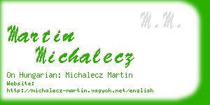 martin michalecz business card